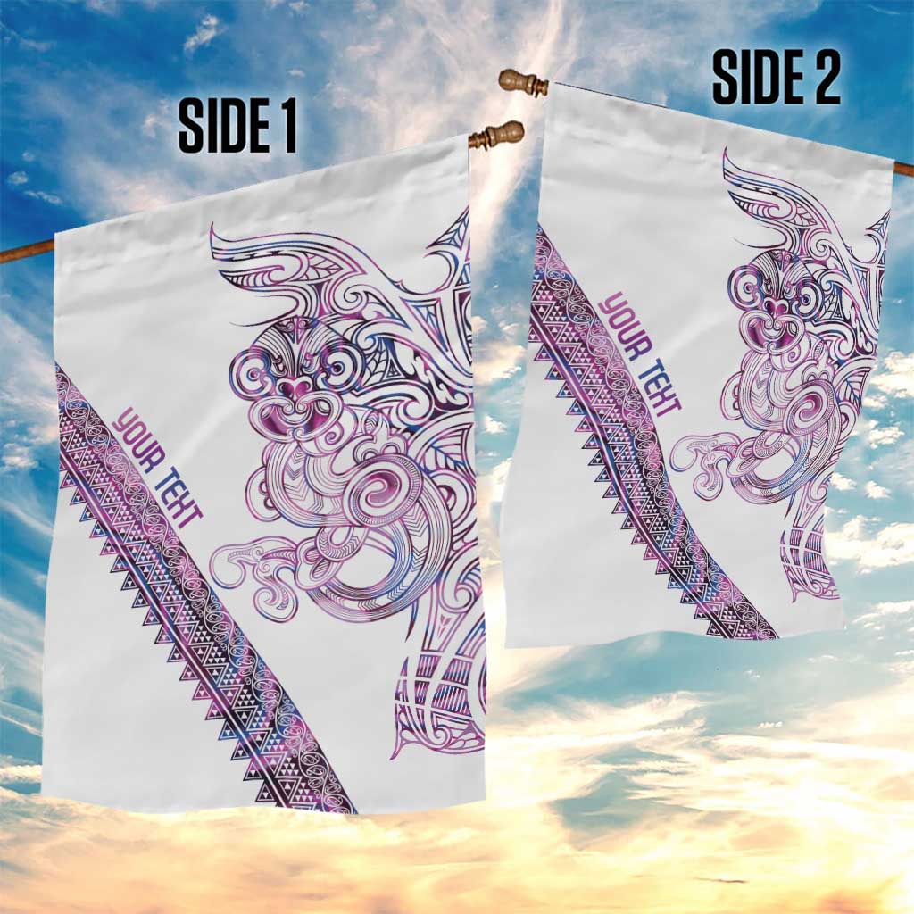 Mawhero Paua shell Kowhaiwhai Taniko Personalised Garden Flag Taniwha Maori Tribal Style LT9 - Polynesian Pride