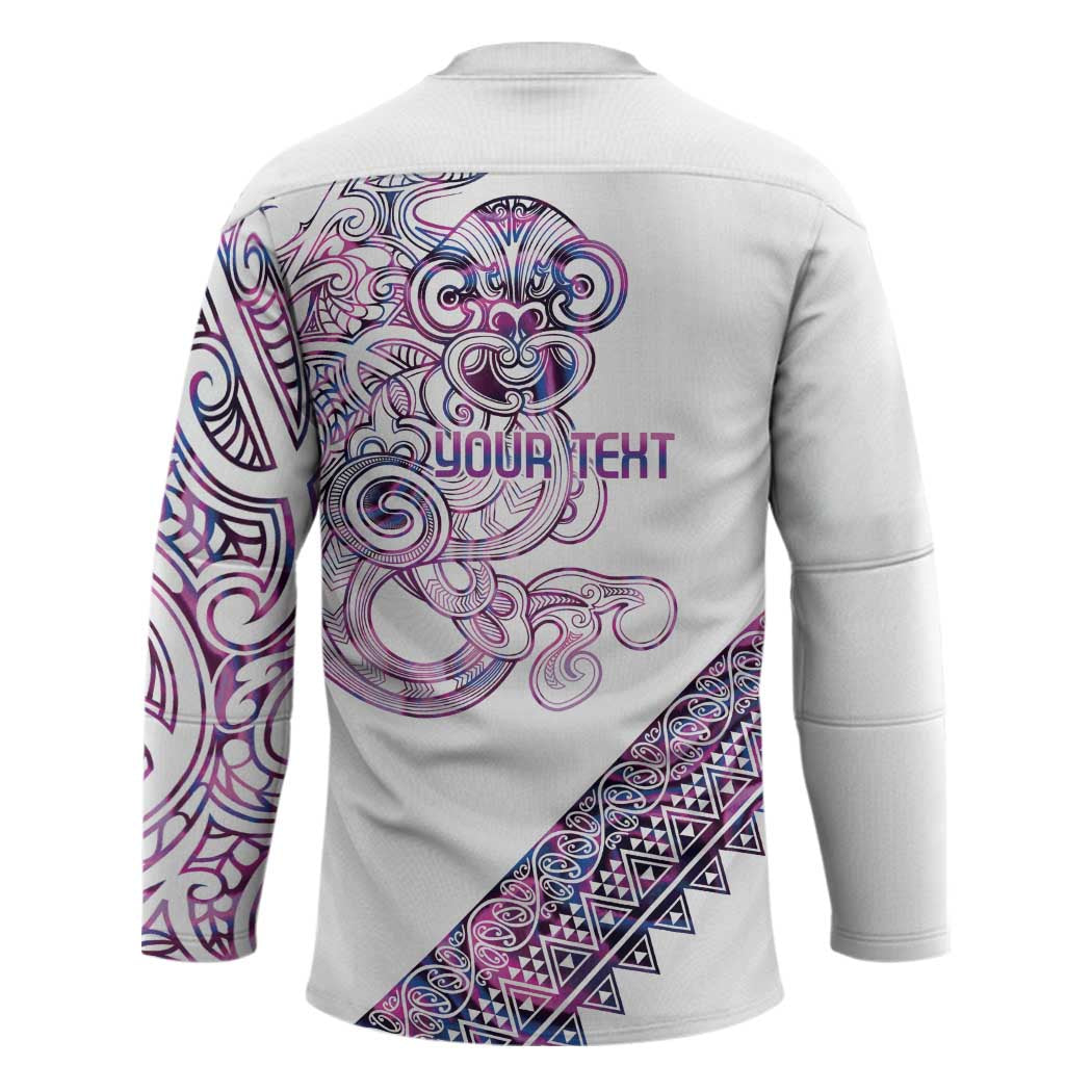 Mawhero Paua shell Kowhaiwhai Taniko Personalised Hockey Jersey Taniwha Maori Tribal Style LT9 - Polynesian Pride