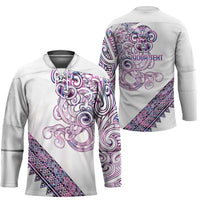 Mawhero Paua shell Kowhaiwhai Taniko Personalised Hockey Jersey Taniwha Maori Tribal Style LT9 - Polynesian Pride