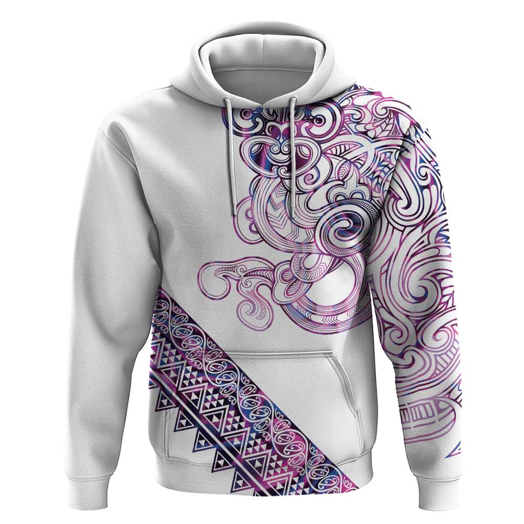 Mawhero Paua shell Kowhaiwhai Taniko Personalised Hoodie Taniwha Maori Tribal Style
