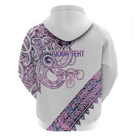 Mawhero Paua shell Kowhaiwhai Taniko Personalised Hoodie Taniwha Maori Tribal Style LT9 - Polynesian Pride
