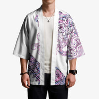 Mawhero Paua shell Kowhaiwhai Taniko Personalised Kimono Taniwha Maori Tribal Style