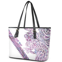 Mawhero Paua shell Kowhaiwhai Taniko Personalised Leather Tote Bag Taniwha Maori Tribal Style LT9 - Polynesian Pride