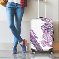 Mawhero Paua shell Kowhaiwhai Taniko Personalised Luggage Cover Taniwha Maori Tribal Style LT9 - Polynesian Pride
