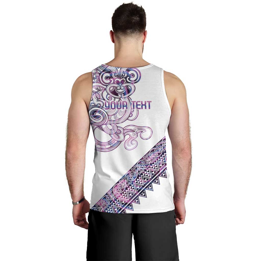 Mawhero Paua shell Kowhaiwhai Taniko Personalised Men Tank Top Taniwha Maori Tribal Style LT9 - Polynesian Pride