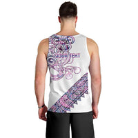Mawhero Paua shell Kowhaiwhai Taniko Personalised Men Tank Top Taniwha Maori Tribal Style LT9 - Polynesian Pride