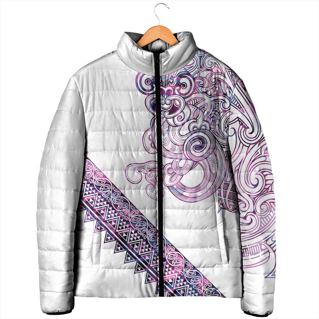 Mawhero Paua shell Kowhaiwhai Taniko Personalised Padded Jacket Taniwha Maori Tribal Style LT9 - Polynesian Pride