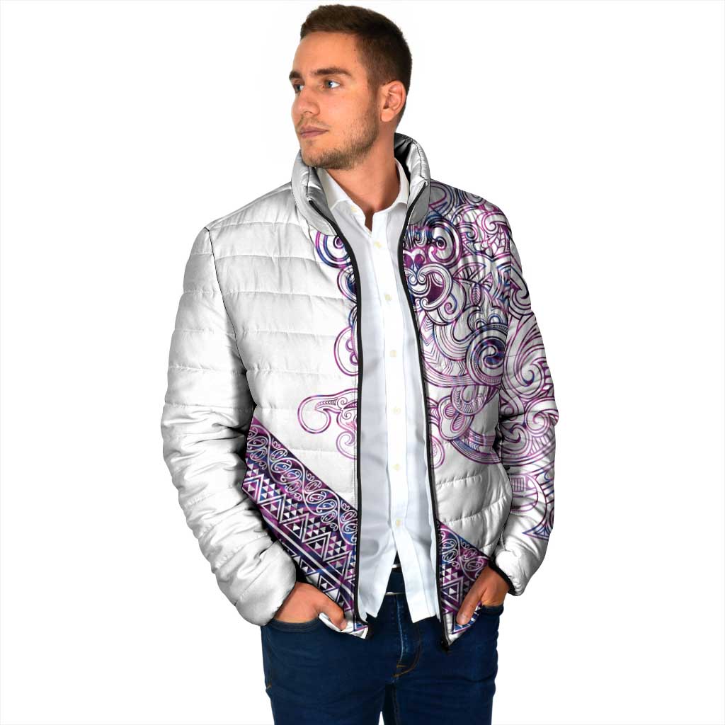 Mawhero Paua shell Kowhaiwhai Taniko Personalised Padded Jacket Taniwha Maori Tribal Style LT9 - Polynesian Pride