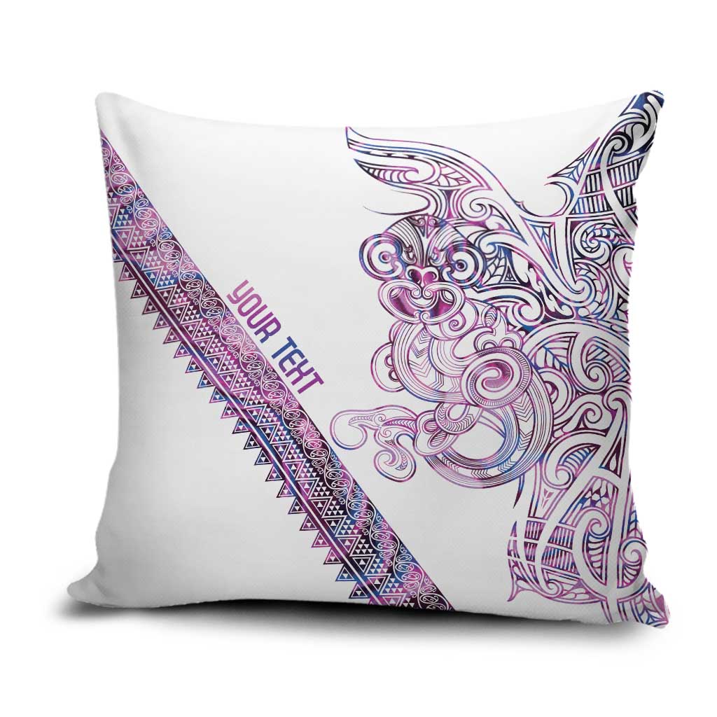 Mawhero Paua shell Kowhaiwhai Taniko Personalised Pillow Cover Taniwha Maori Tribal Style