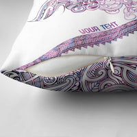 Mawhero Paua shell Kowhaiwhai Taniko Personalised Pillow Cover Taniwha Maori Tribal Style LT9 - Polynesian Pride