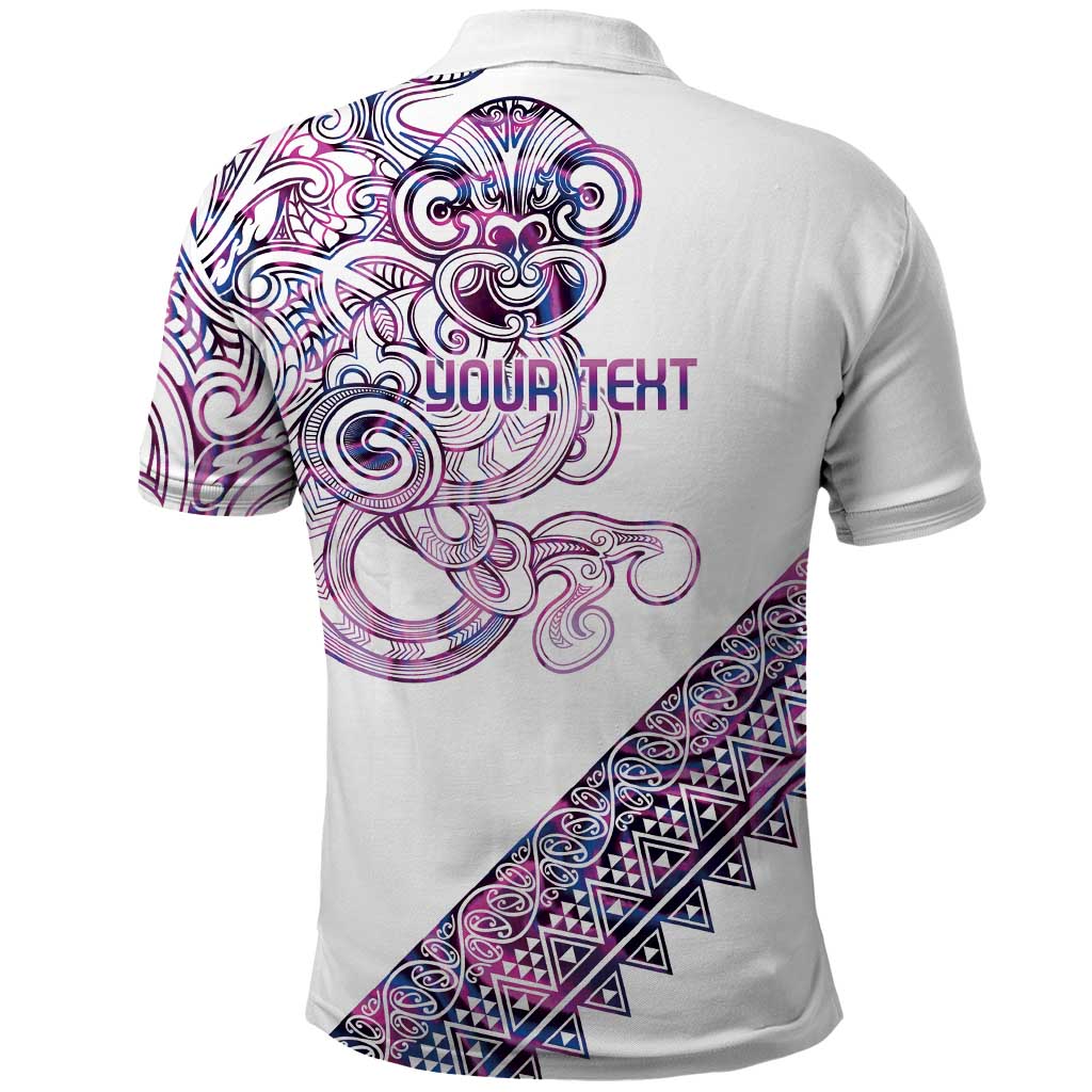 Mawhero Paua shell Kowhaiwhai Taniko Personalised Polo Shirt Taniwha Maori Tribal Style LT9 - Polynesian Pride