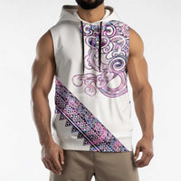 Mawhero Paua shell Kowhaiwhai Taniko Personalised Sleeveless Hoodie Taniwha Maori Tribal Style LT9 - Polynesian Pride