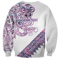 Mawhero Paua shell Kowhaiwhai Taniko Personalised Sweatshirt Taniwha Maori Tribal Style