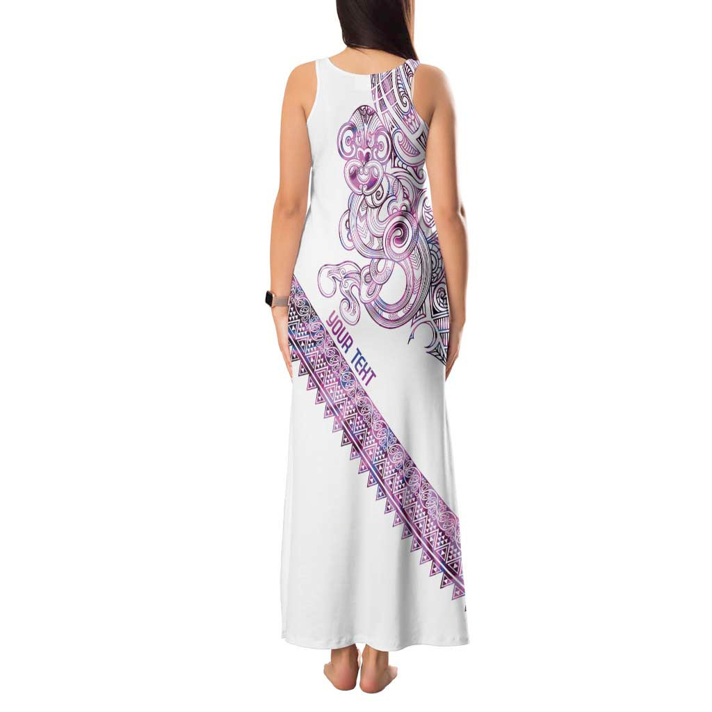 Mawhero Paua shell Kowhaiwhai Taniko Personalised Tank Maxi Dress Taniwha Maori Tribal Style LT9 - Polynesian Pride