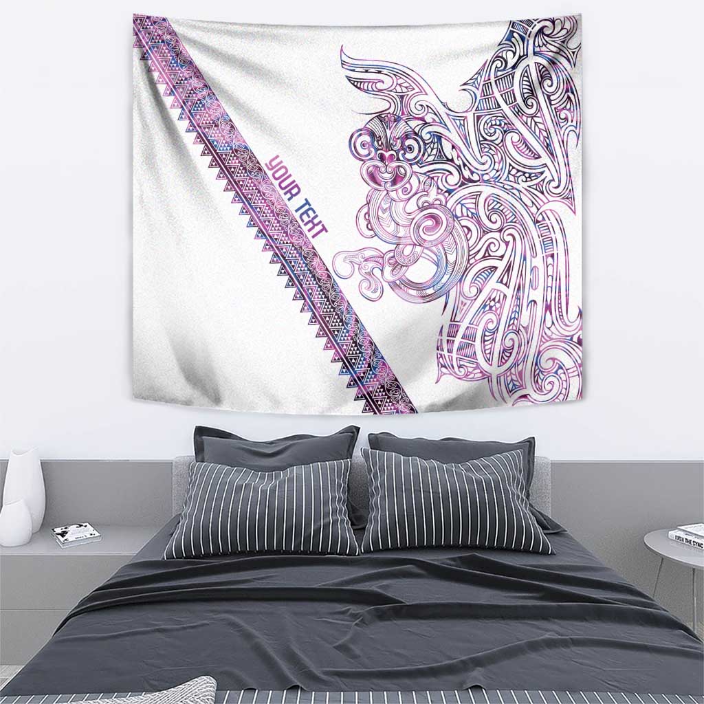 Mawhero Paua shell Kowhaiwhai Taniko Personalised Tapestry Taniwha Maori Tribal Style