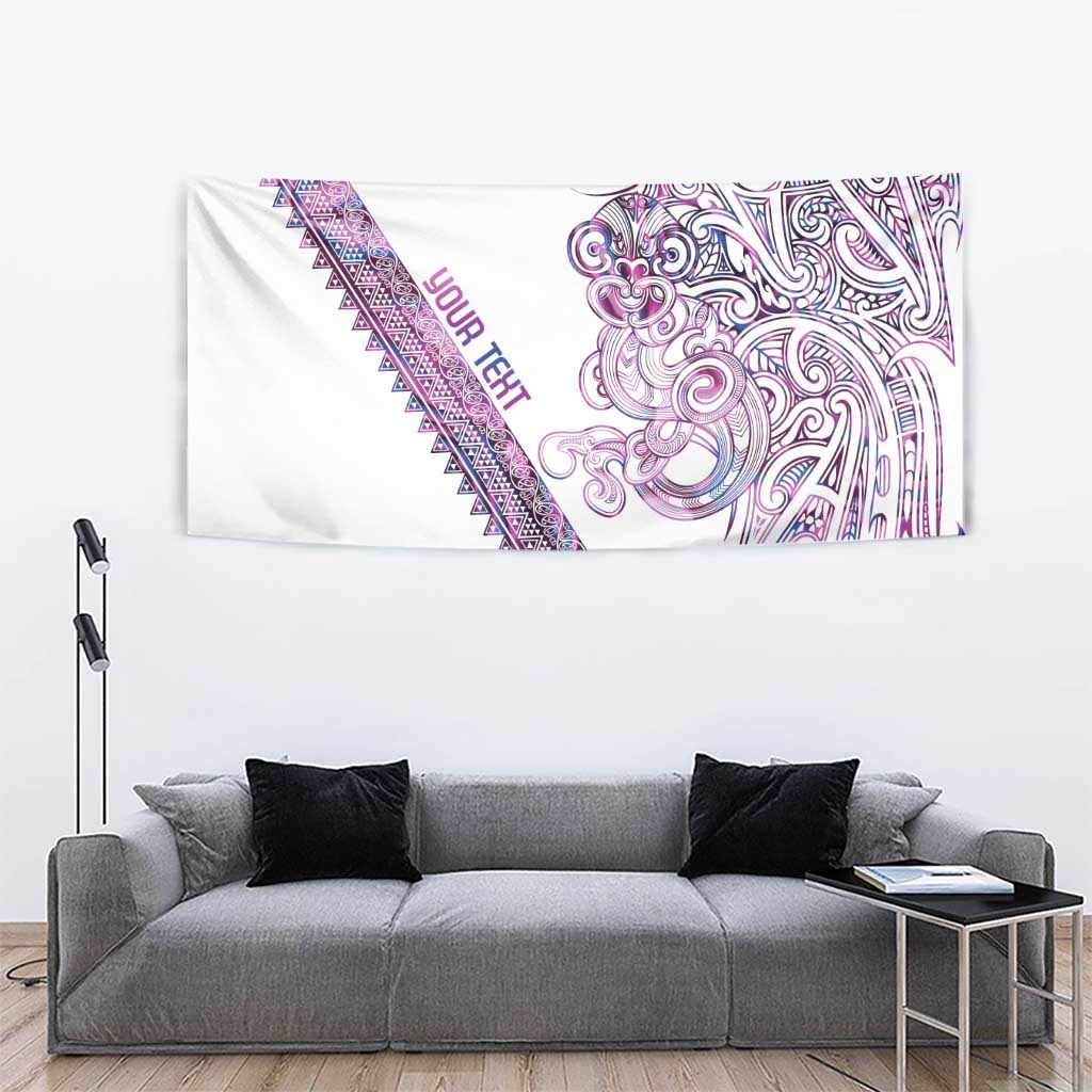 Mawhero Paua shell Kowhaiwhai Taniko Personalised Tapestry Taniwha Maori Tribal Style