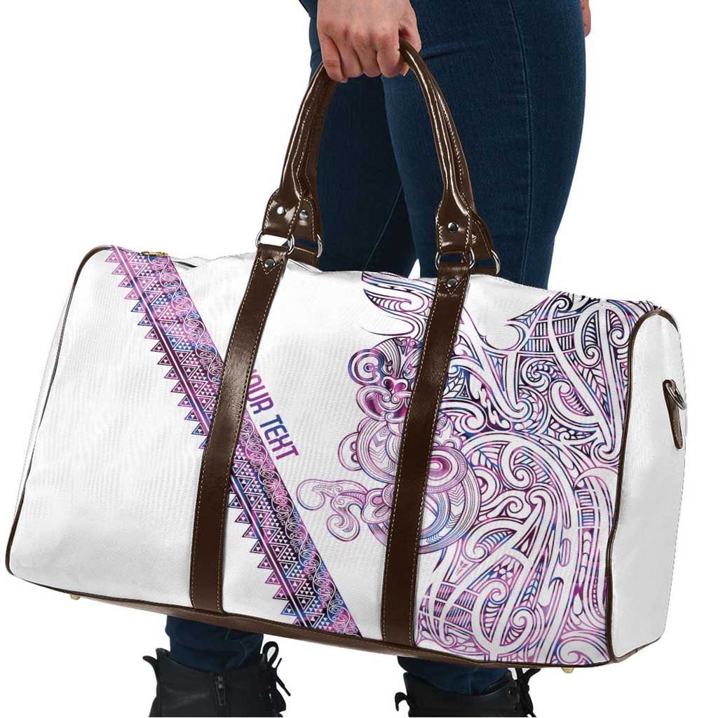 Mawhero Paua shell Kowhaiwhai Taniko Personalised Travel Bag Taniwha Maori Tribal Style LT9 - Polynesian Pride