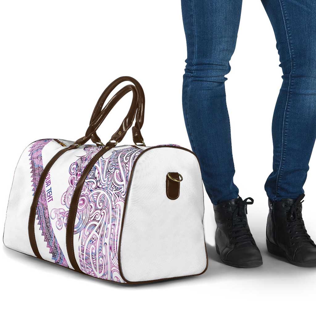 Mawhero Paua shell Kowhaiwhai Taniko Personalised Travel Bag Taniwha Maori Tribal Style LT9 - Polynesian Pride