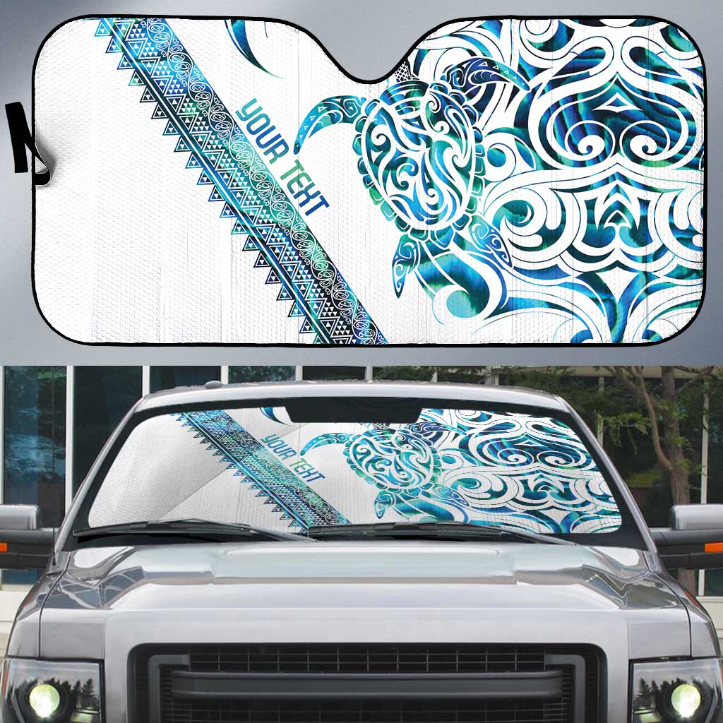 Kahui Whetu Paua shell Kowhaiwhai Taniko Personalised Auto Sun Shade Turtle Tattoo Maori Tribal Style