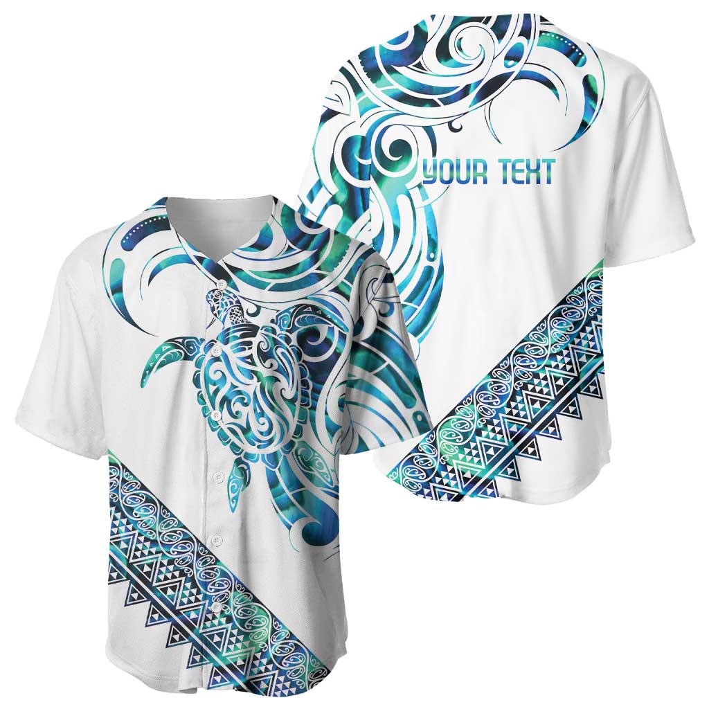 Kahui Whetu Paua shell Kowhaiwhai Taniko Personalised Baseball Jersey Turtle Tattoo Maori Tribal Style