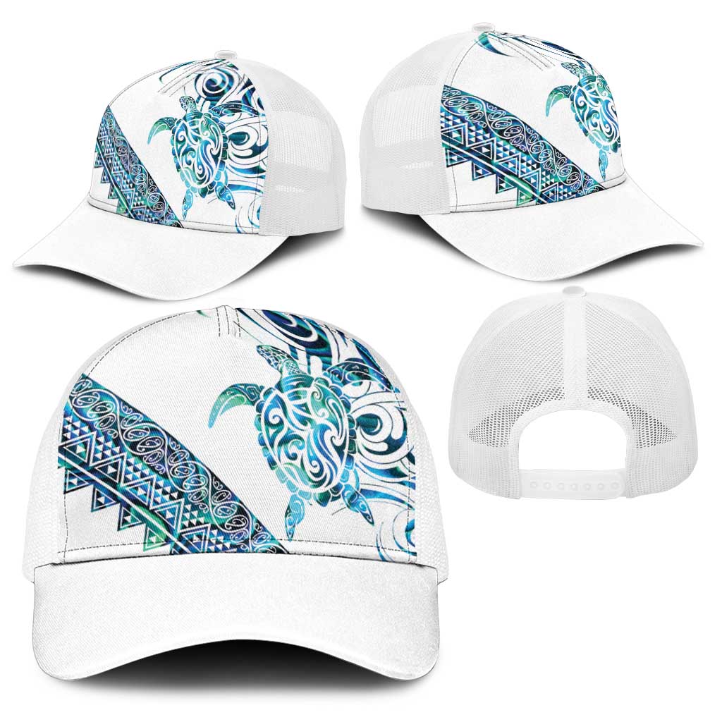 Kahui Whetu Paua shell Kowhaiwhai Taniko Baseball Net Cap Turtle Tattoo Maori Tribal Style LT9 - Polynesian Pride