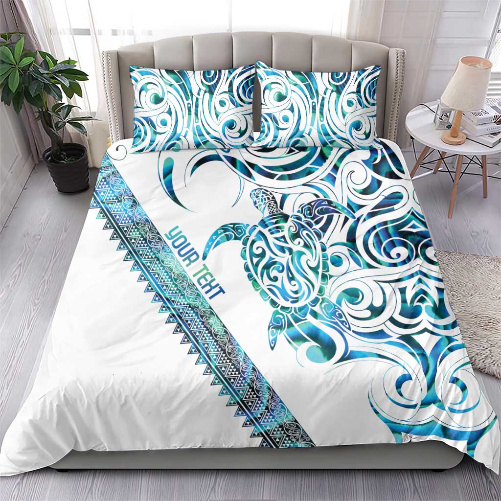 Kahui Whetu Paua shell Kowhaiwhai Taniko Personalised Bedding Set Turtle Tattoo Maori Tribal Style LT9 - Polynesian Pride