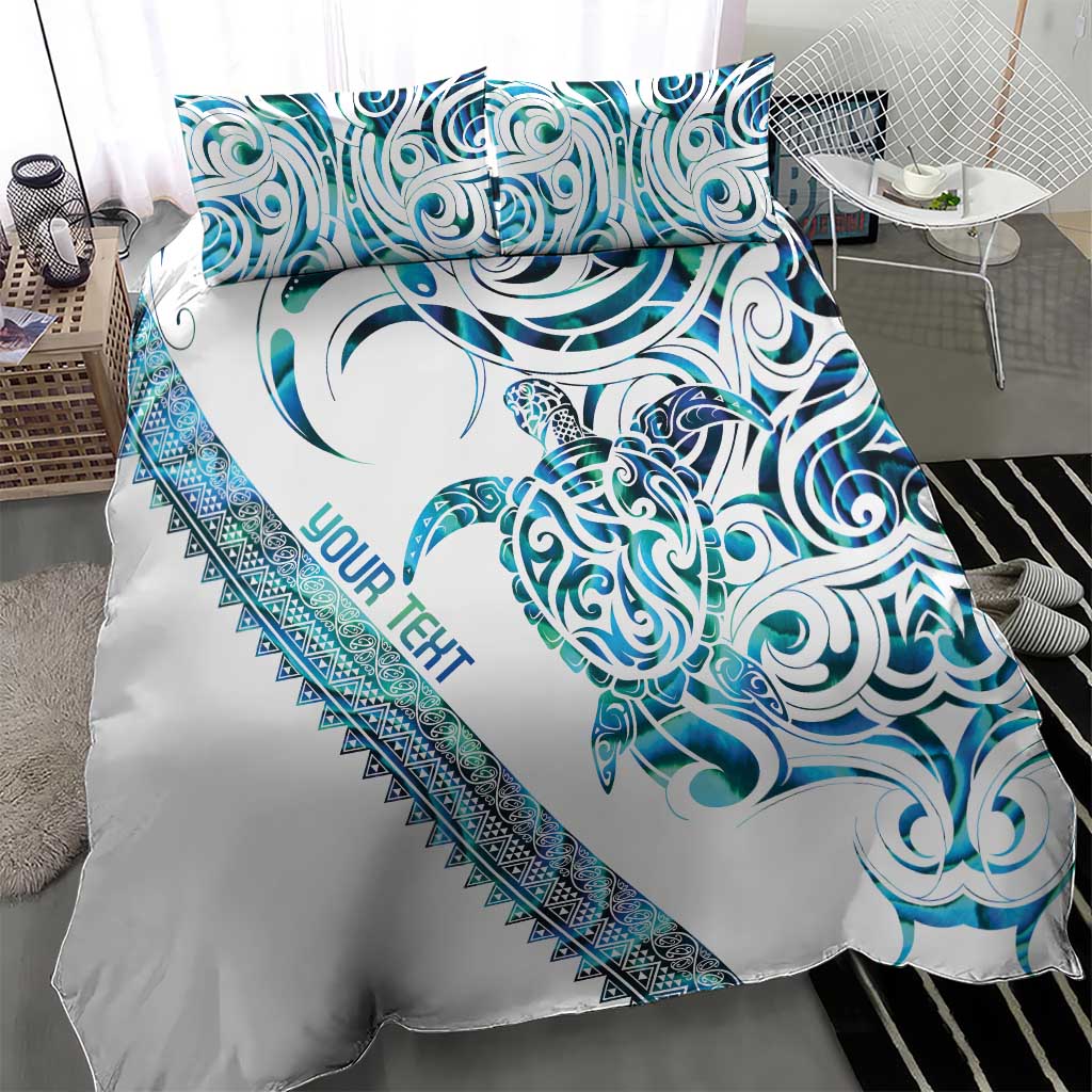 Kahui Whetu Paua shell Kowhaiwhai Taniko Personalised Bedding Set Turtle Tattoo Maori Tribal Style LT9 - Polynesian Pride