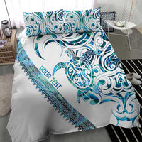 Kahui Whetu Paua shell Kowhaiwhai Taniko Personalised Bedding Set Turtle Tattoo Maori Tribal Style LT9 - Polynesian Pride