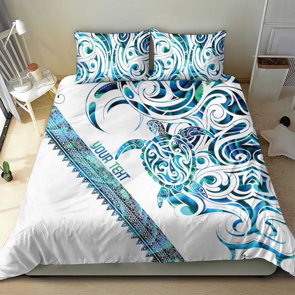 Kahui Whetu Paua shell Kowhaiwhai Taniko Personalised Bedding Set Turtle Tattoo Maori Tribal Style LT9 - Polynesian Pride
