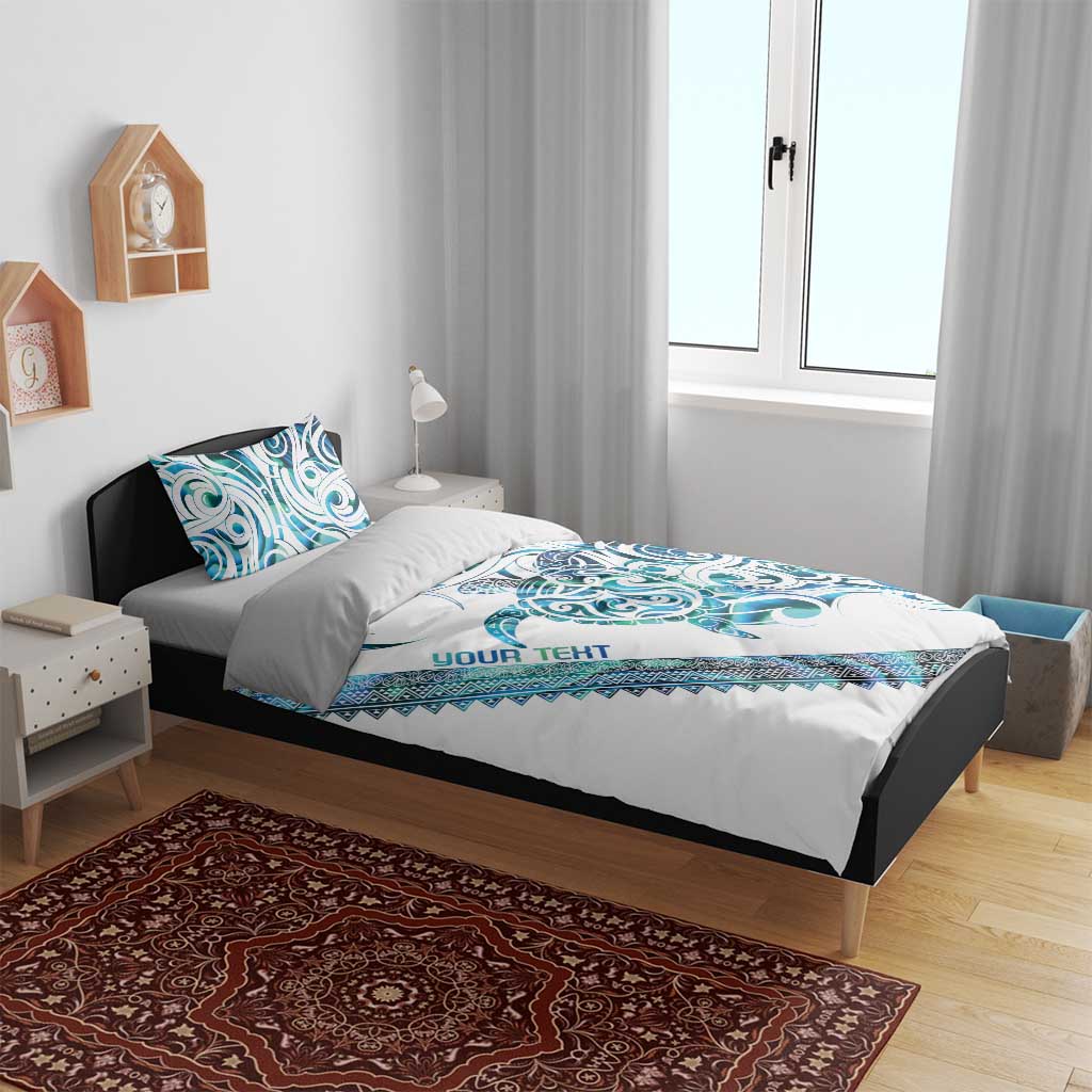 Kahui Whetu Paua shell Kowhaiwhai Taniko Personalised Bedding Set Turtle Tattoo Maori Tribal Style LT9 - Polynesian Pride