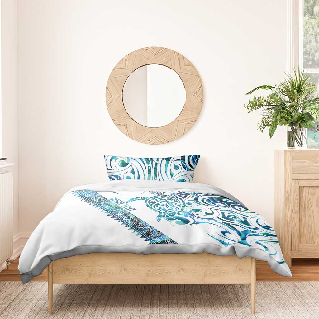 Kahui Whetu Paua shell Kowhaiwhai Taniko Personalised Bedding Set Turtle Tattoo Maori Tribal Style LT9 - Polynesian Pride