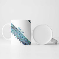Kahui Whetu Paua shell Kowhaiwhai Taniko Personalised Ceramic Mug Turtle Tattoo Maori Tribal Style