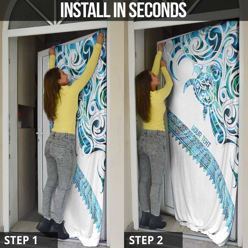 Kahui Whetu Paua shell Kowhaiwhai Taniko Personalised Door Cover Turtle Tattoo Maori Tribal Style LT9 - Polynesian Pride