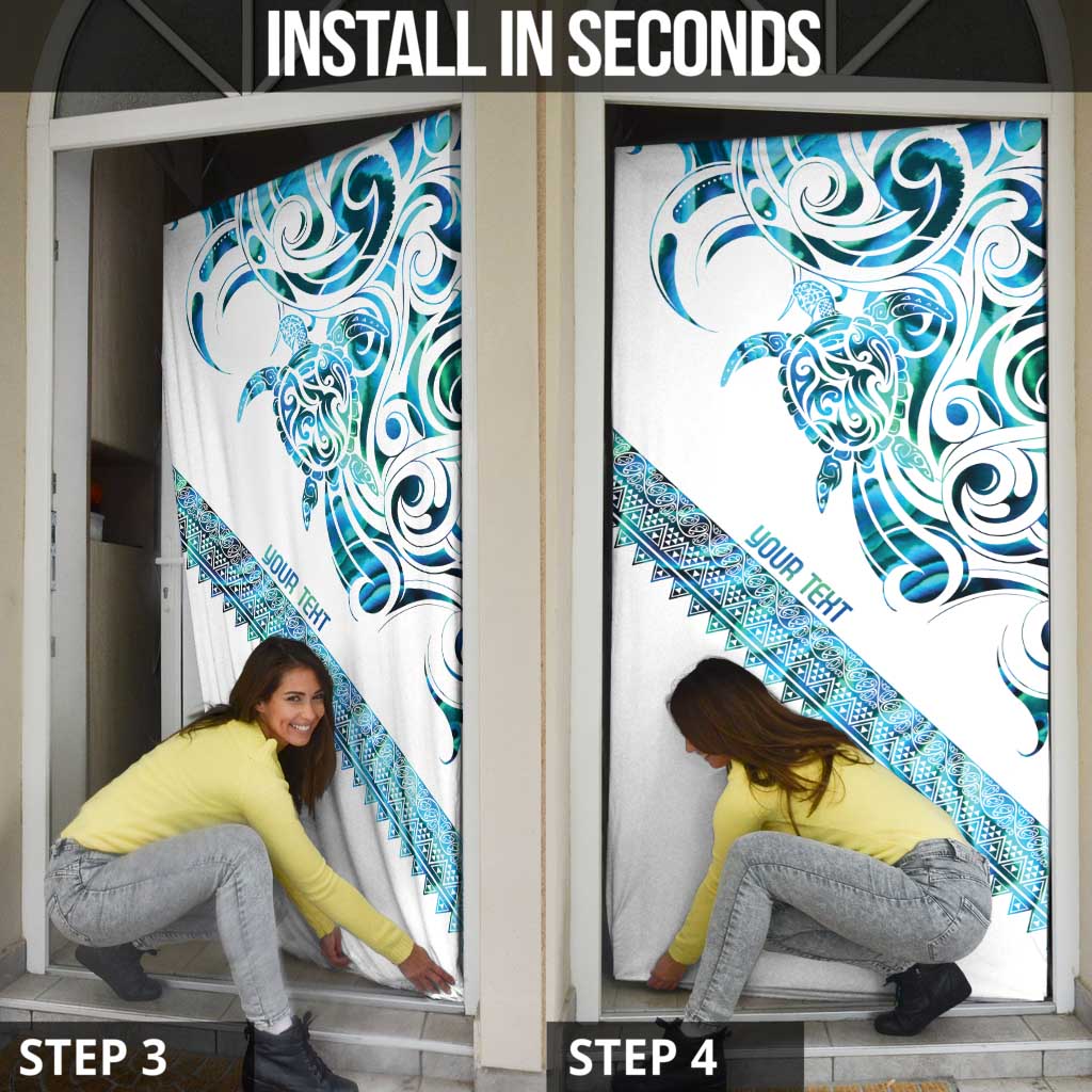 Kahui Whetu Paua shell Kowhaiwhai Taniko Personalised Door Cover Turtle Tattoo Maori Tribal Style LT9 - Polynesian Pride