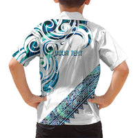 Kahui Whetu Paua shell Kowhaiwhai Taniko Personalised Family Matching Puletasi and Hawaiian Shirt Turtle Tattoo Maori Tribal Style LT9 - Polynesian Pride