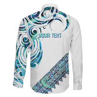 Kahui Whetu Paua shell Kowhaiwhai Taniko Personalised Family Matching Puletasi and Hawaiian Shirt Turtle Tattoo Maori Tribal Style LT9 - Polynesian Pride