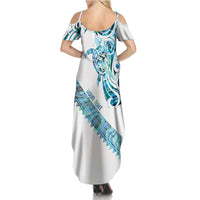 Kahui Whetu Paua shell Kowhaiwhai Taniko Personalised Family Matching Summer Maxi Dress and Hawaiian Shirt Turtle Tattoo Maori Tribal Style LT9 - Polynesian Pride