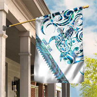 Kahui Whetu Paua shell Kowhaiwhai Taniko Personalised Garden Flag Turtle Tattoo Maori Tribal Style LT9 House Flag Blue - Polynesian Pride