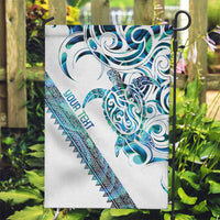 Kahui Whetu Paua shell Kowhaiwhai Taniko Personalised Garden Flag Turtle Tattoo Maori Tribal Style LT9 Garden Flag Blue - Polynesian Pride