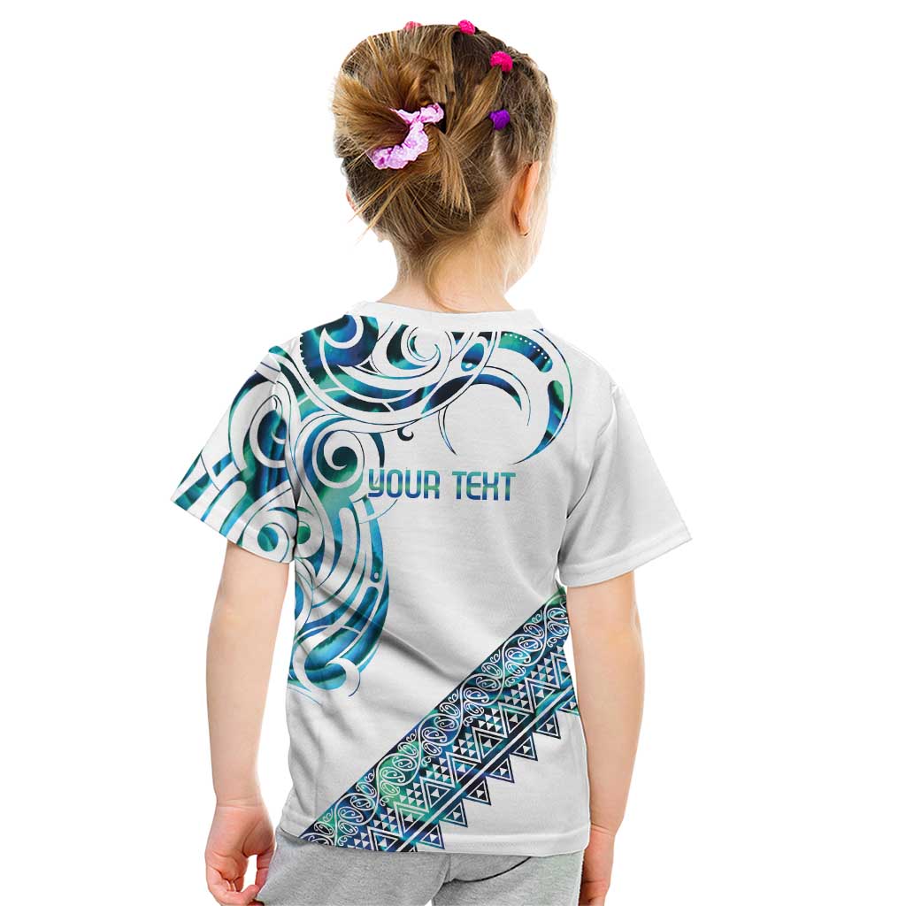Kahui Whetu Paua shell Kowhaiwhai Taniko Personalised Kid T Shirt Turtle Tattoo Maori Tribal Style LT9 - Polynesian Pride