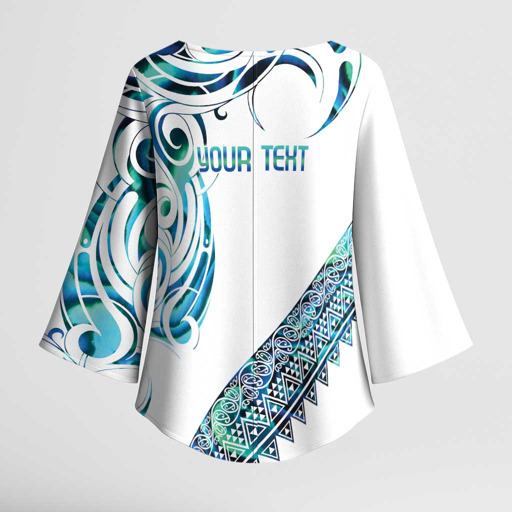 Kahui Whetu Paua shell Kowhaiwhai Taniko Personalised Kimono Sleeve Blouse Turtle Tattoo Maori Tribal Style LT9 - Polynesian Pride