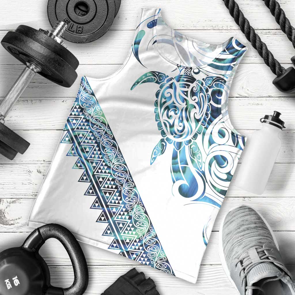 Kahui Whetu Paua shell Kowhaiwhai Taniko Personalised Men Tank Top Turtle Tattoo Maori Tribal Style LT9 - Polynesian Pride