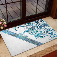 Kahui Whetu Paua shell Kowhaiwhai Taniko Personalised Rubber Doormat Turtle Tattoo Maori Tribal Style
