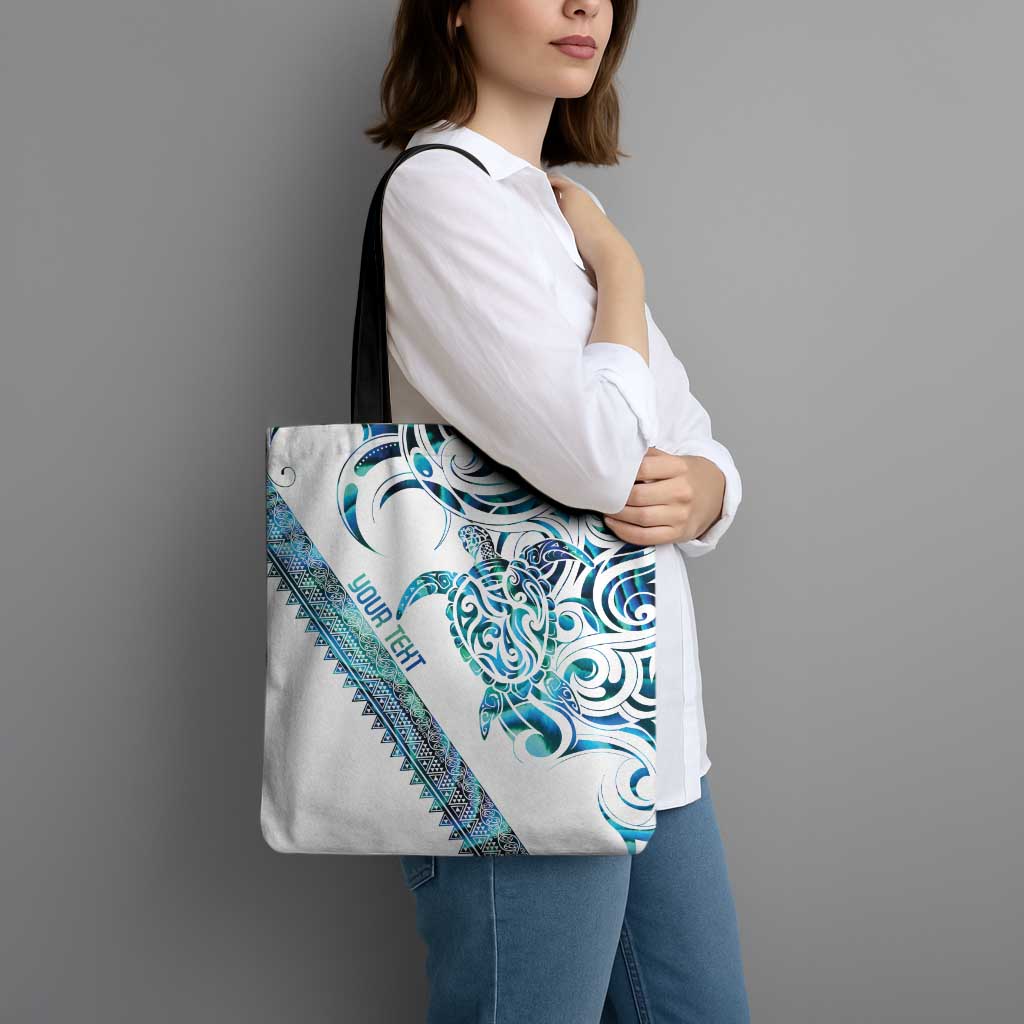 Kahui Whetu Paua shell Kowhaiwhai Taniko Personalised Tote Bag Turtle Tattoo Maori Tribal Style LT9 - Polynesian Pride