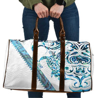 Kahui Whetu Paua shell Kowhaiwhai Taniko Personalised Travel Bag Turtle Tattoo Maori Tribal Style LT9 Blue - Polynesian Pride