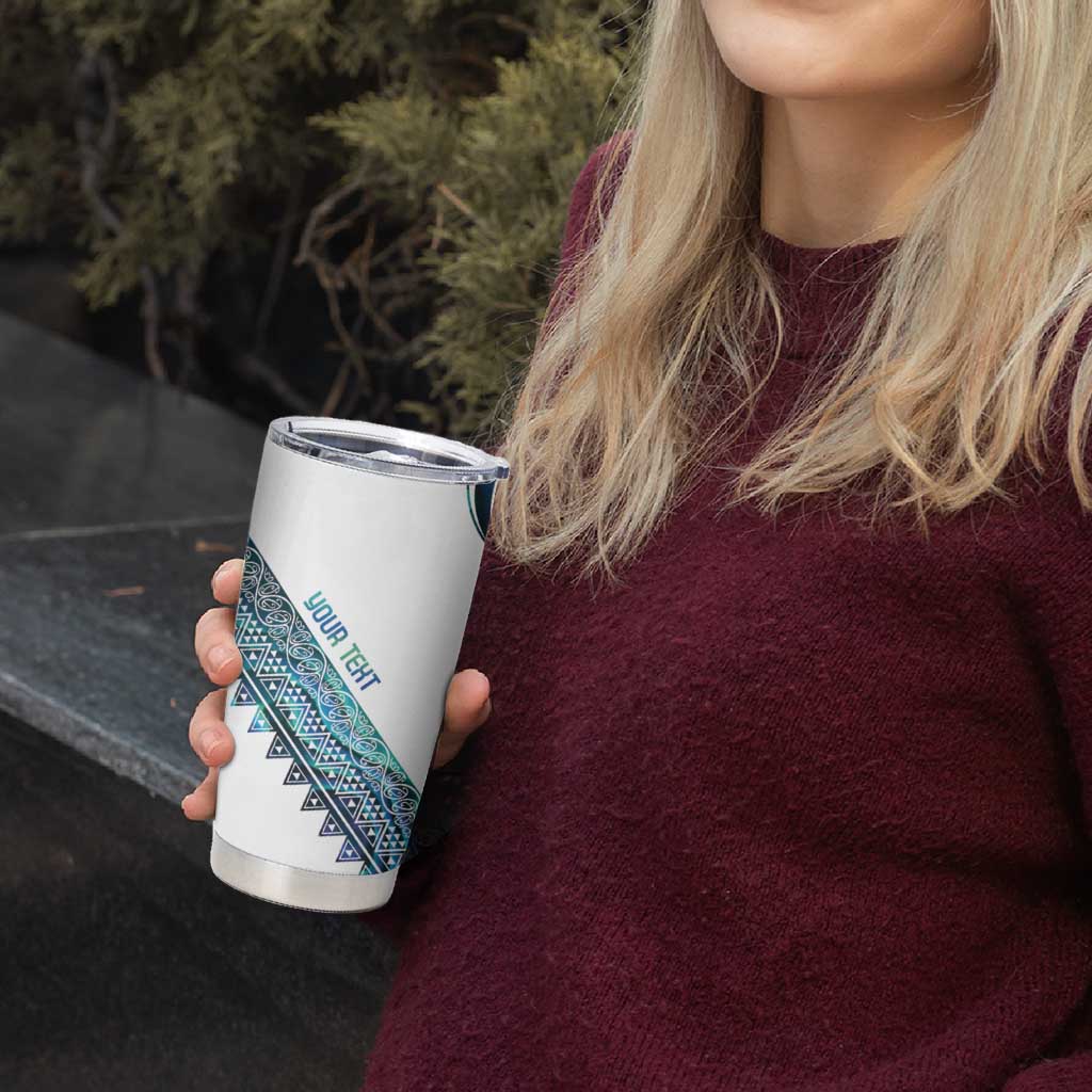 Kahui Whetu Paua shell Kowhaiwhai Taniko Personalised Tumbler Cup Turtle Tattoo Maori Tribal Style LT9 - Polynesian Pride