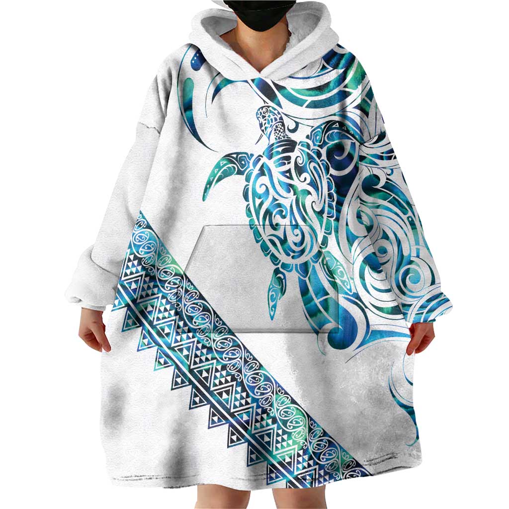 Kahui Whetu Paua shell Kowhaiwhai Taniko Personalised Wearable Blanket Hoodie Turtle Tattoo Maori Tribal Style LT9 - Polynesian Pride