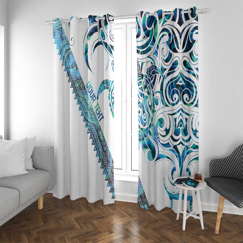 Kahui Whetu Paua shell Kowhaiwhai Taniko Personalised Window Curtain Turtle Tattoo Maori Tribal Style