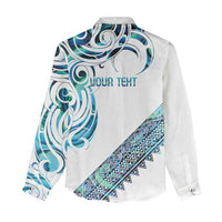 Kahui Whetu Paua shell Kowhaiwhai Taniko Personalised Women Casual Shirt Turtle Tattoo Maori Tribal Style LT9 - Polynesian Pride