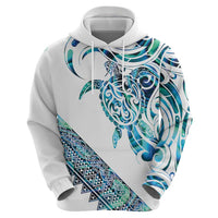 Kahui Whetu Paua shell Kowhaiwhai Taniko Personalised Zip Hoodie Turtle Tattoo Maori Tribal Style LT9 - Polynesian Pride